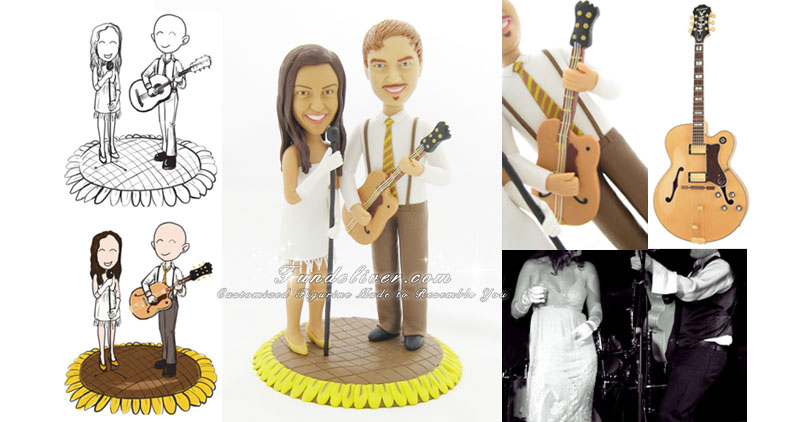 Musicians Wedding Cake Toppers